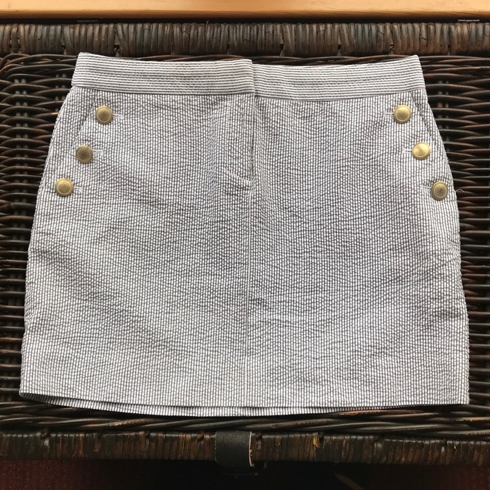 J. Crew Seersucker Skirt